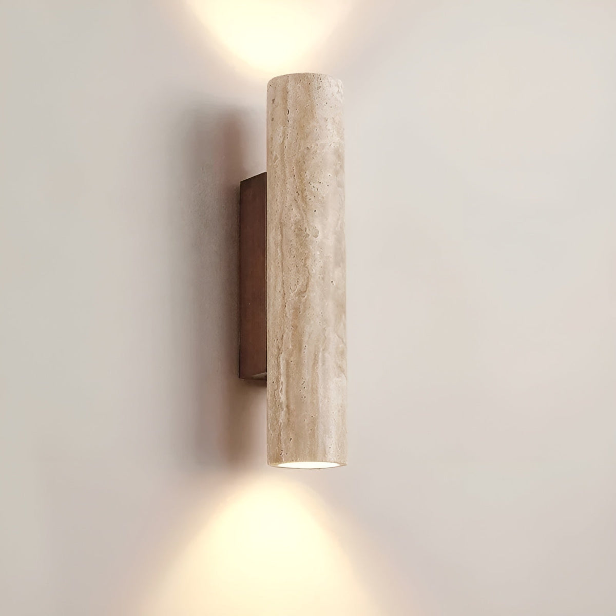 Luxe Travertin Op & Neer Wandlamp
