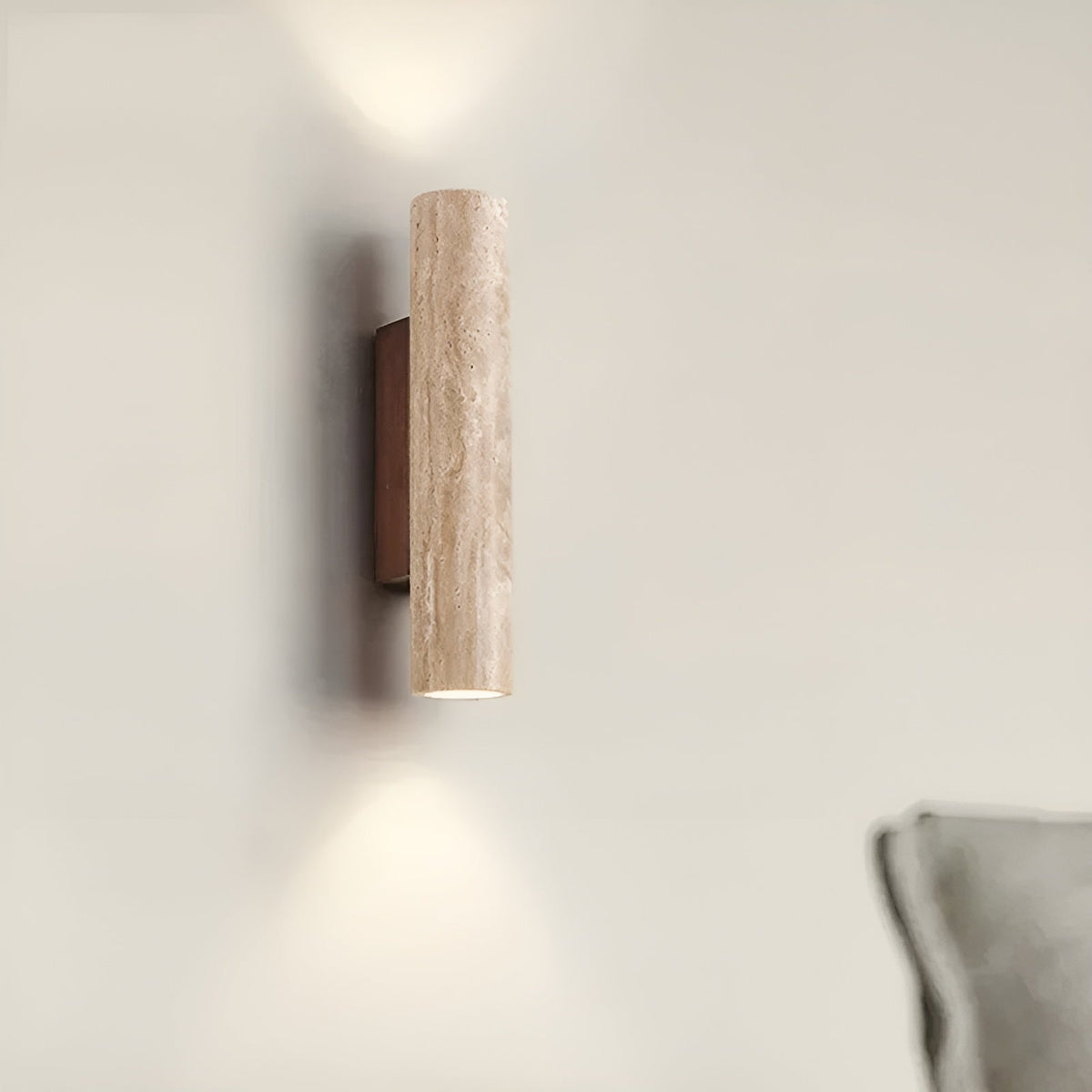 Luxe Travertin Op & Neer Wandlamp