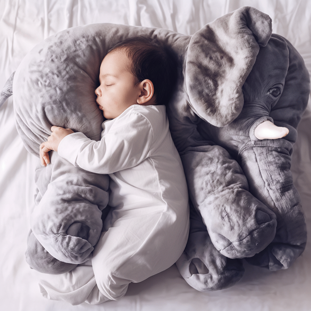 PlucheOlifant knuffelkussen - Super zacht & comfortabel voor baby's en kinderen