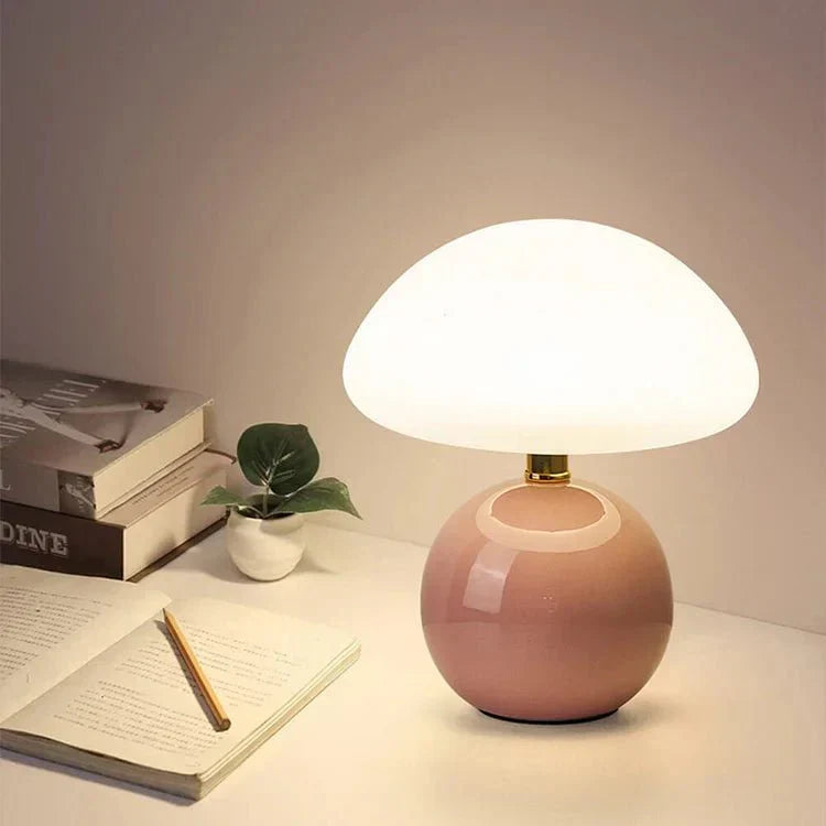 Moderne Glazen Paddenstoel Tafellamp