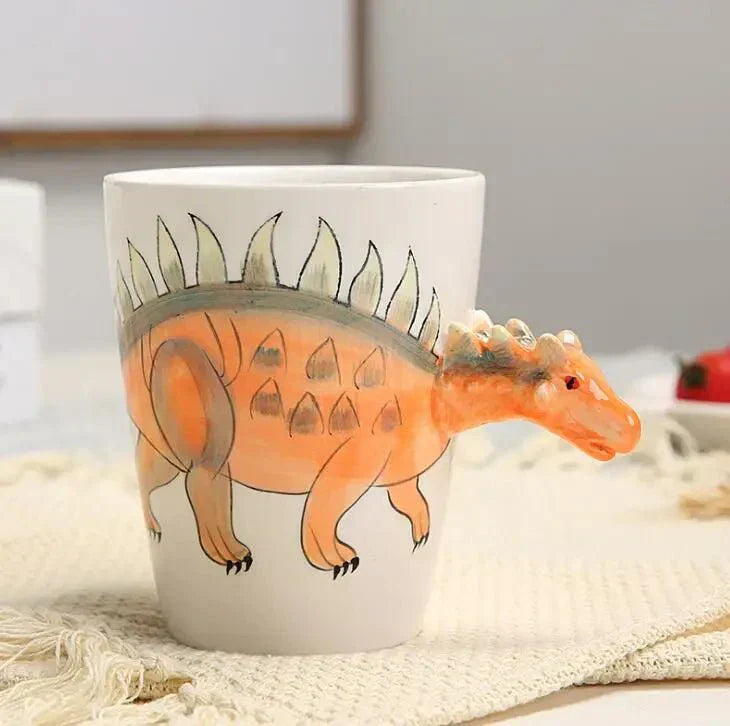 DinoSip – Handgeschilderde Keramische Dinosaurus Mok voor Koffie en Thee