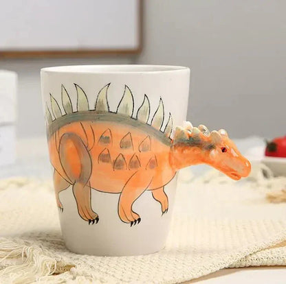 DinoSip – Handgeschilderde Keramische Dinosaurus Mok voor Koffie en Thee