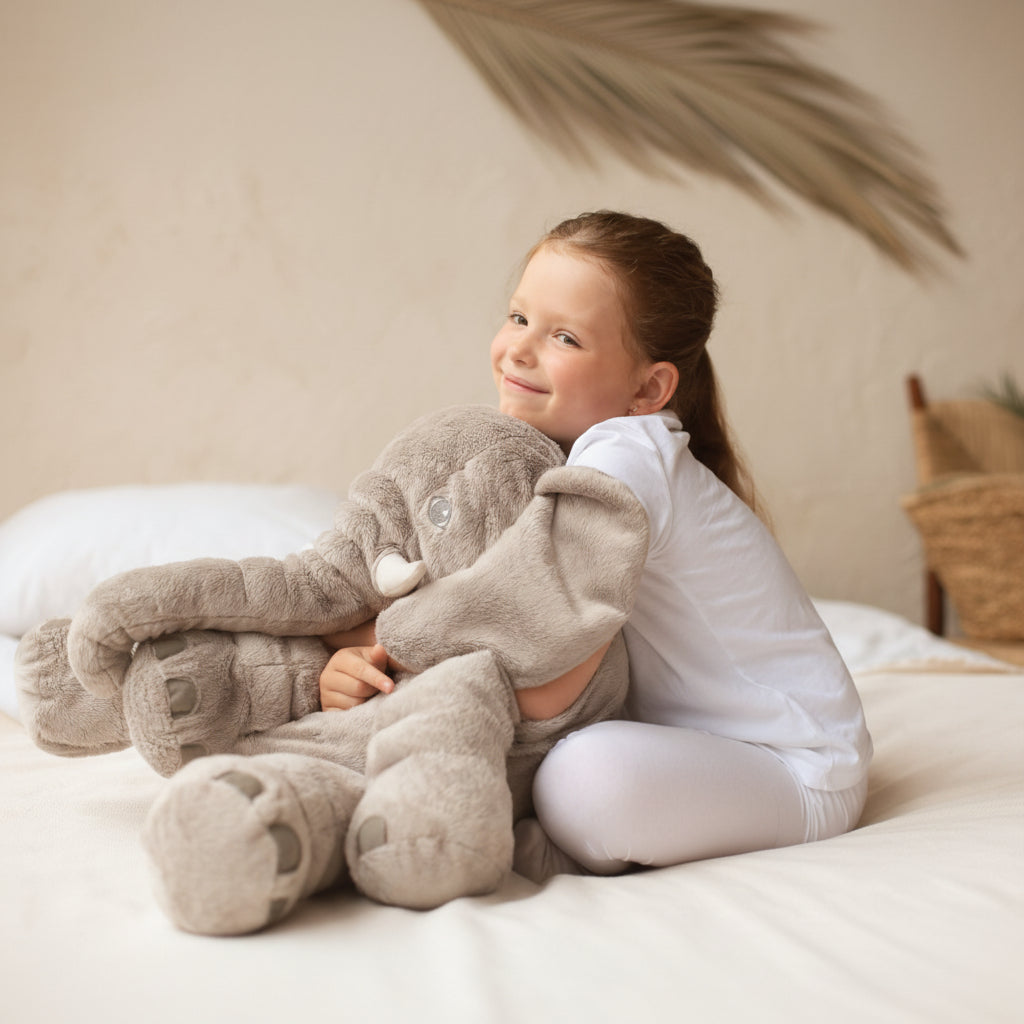 PlucheOlifant knuffelkussen - Super zacht & comfortabel voor baby's en kinderen
