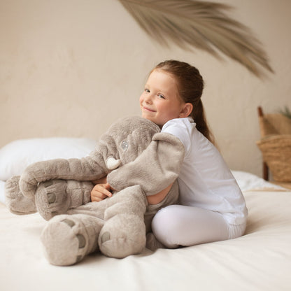 PlucheOlifant knuffelkussen - Super zacht & comfortabel voor baby's en kinderen