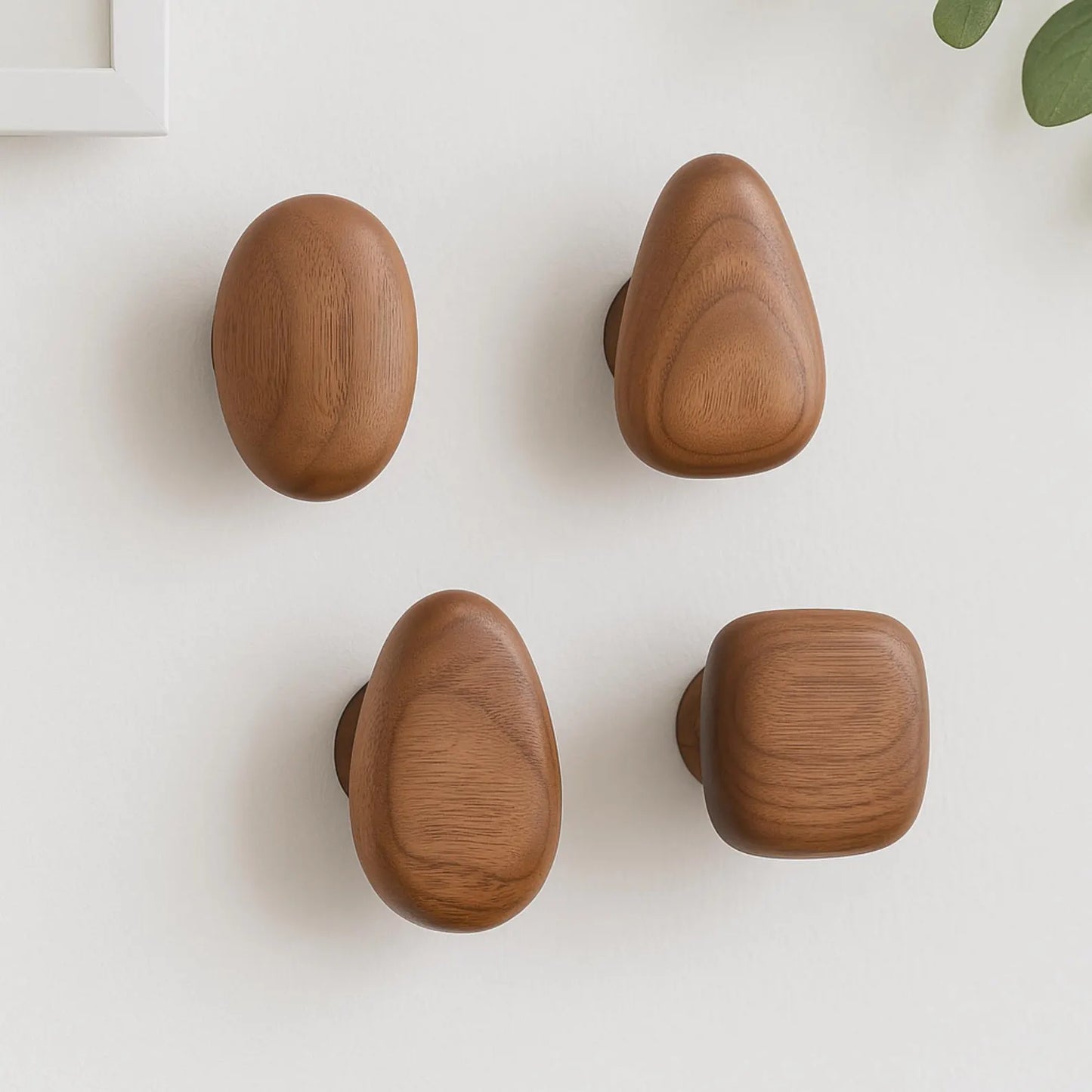 OakPebble – Natuurlijke Houten Wandhaken met Organische Vormgeving voor een Stijlvol Interieur