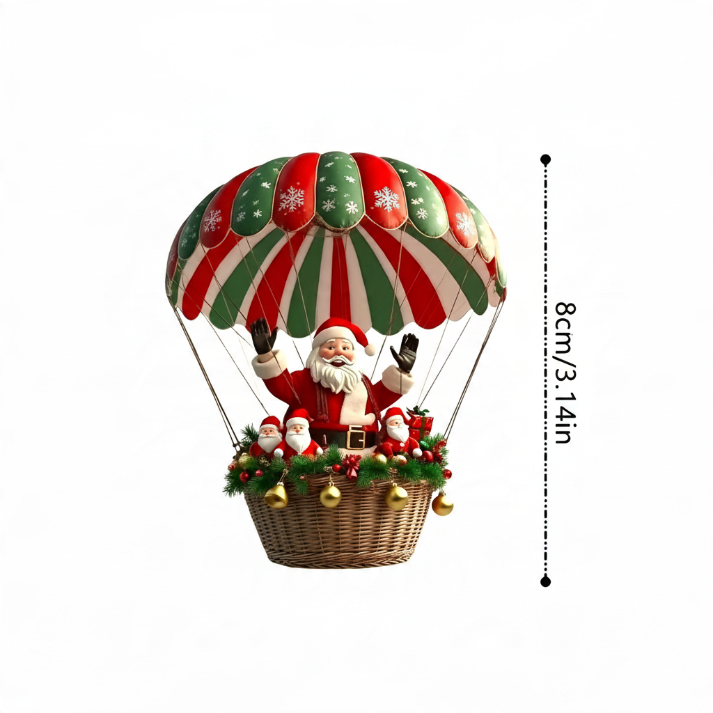 2D Platte Houten Kerstman Luchtballon Kerstboom Hangers
