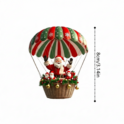 2D Platte Houten Kerstman Luchtballon Kerstboom Hangers