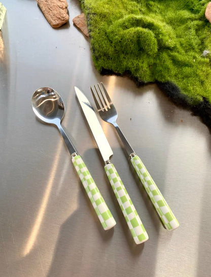Moderne Geruite Bestekset