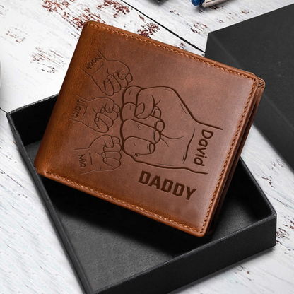 Clenched Hands Leather Wallet