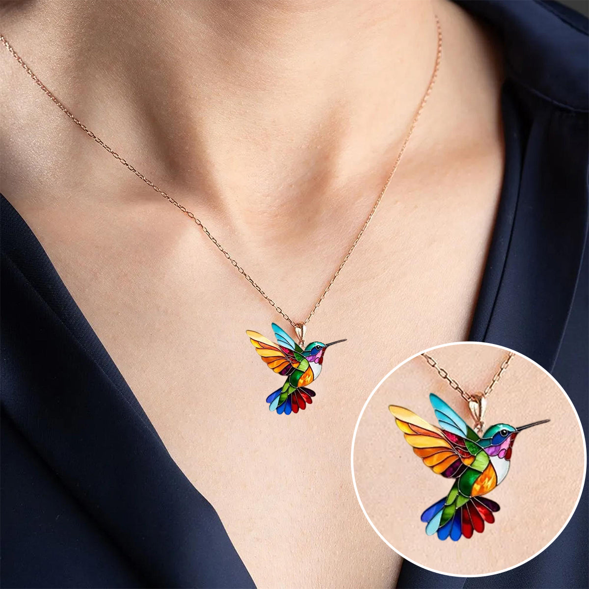 Elegante Kolibrie Ketting
