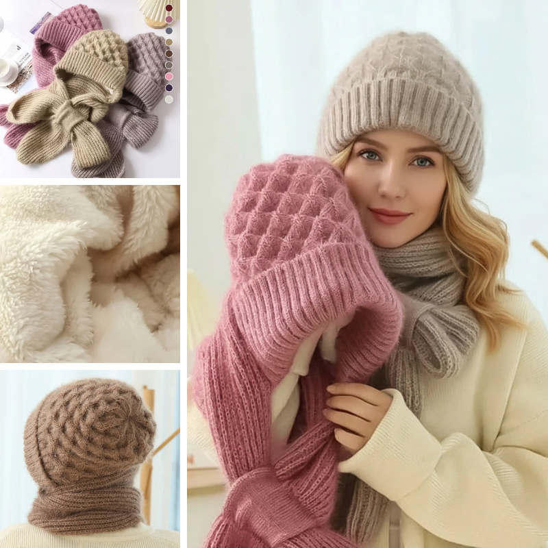 WarmKnit Gevoerde Sjaalhoed