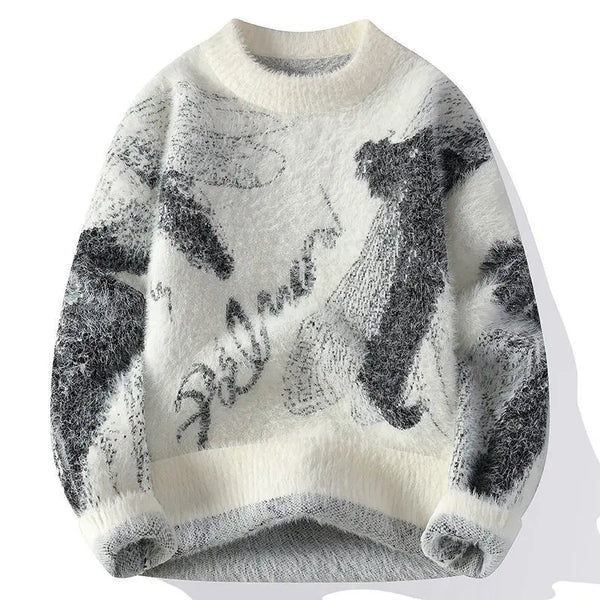 Vintage Contrasterende Street Style Trui