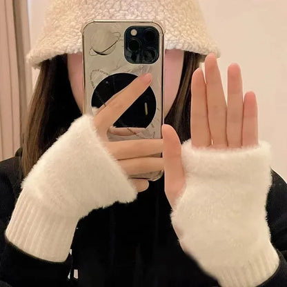 Fleece Halfvinger Handschoenen
