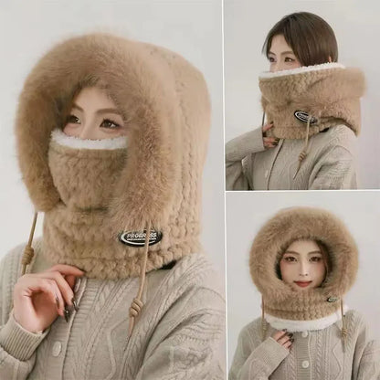 Wintermuts van Imitatiebont met Gezichtsbedekking
