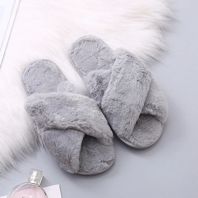 Warme Knusse Kruisband Pantoffels