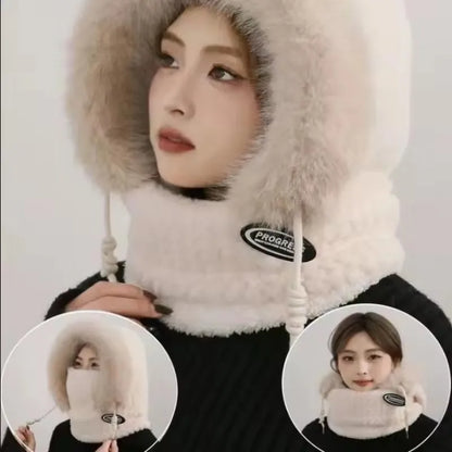 Wintermuts van Imitatiebont met Gezichtsbedekking