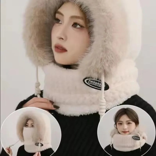 Wintermuts van Imitatiebont met Gezichtsbedekking