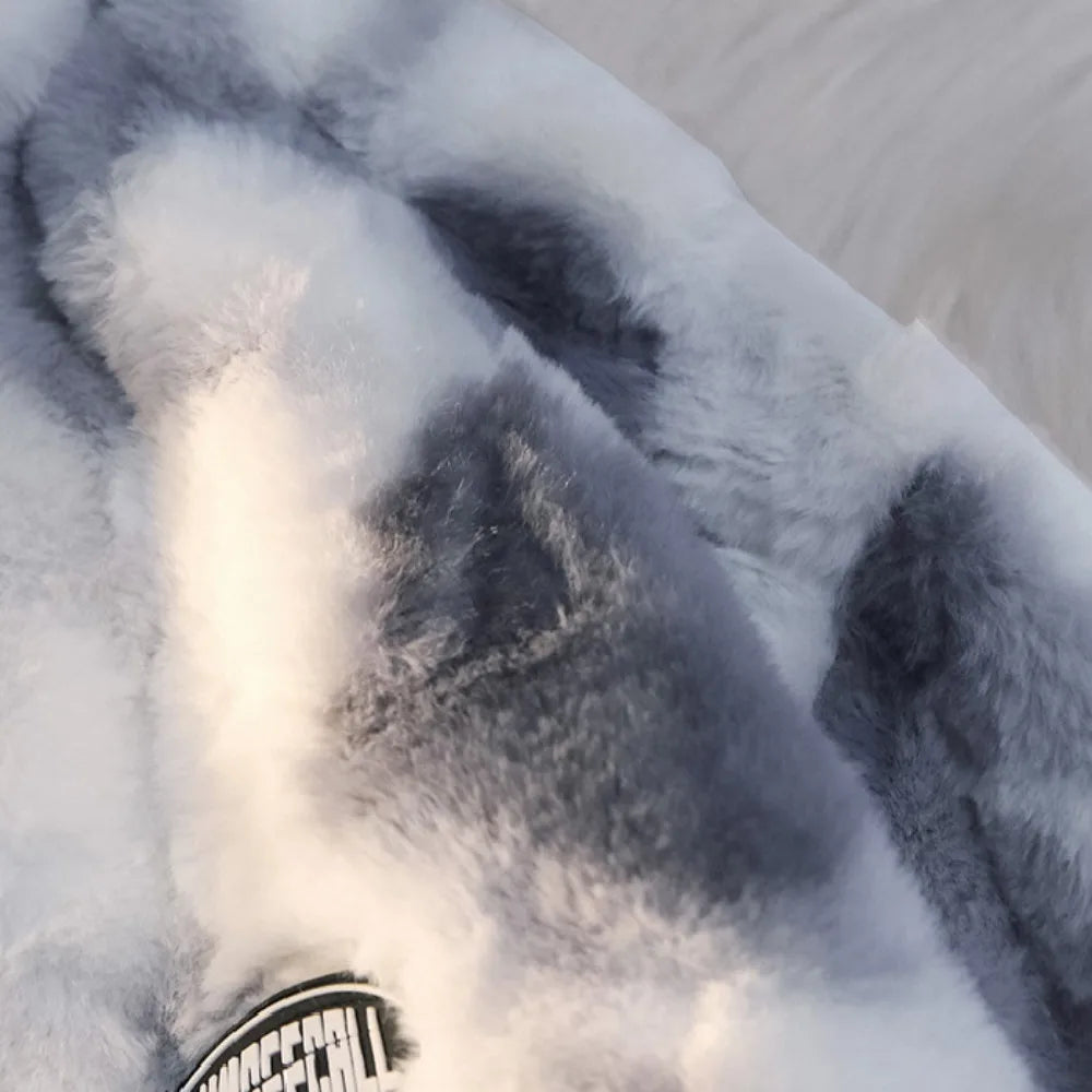 Pluche Tie-Dye Winterjas