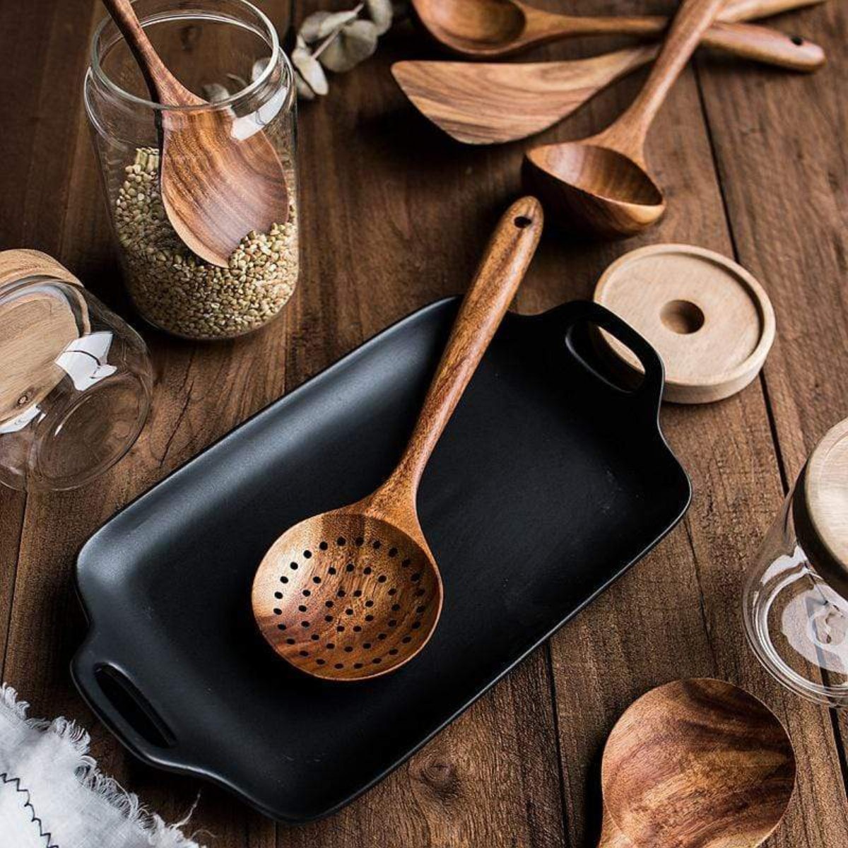 Eco-Friendly Teak Utensils Set