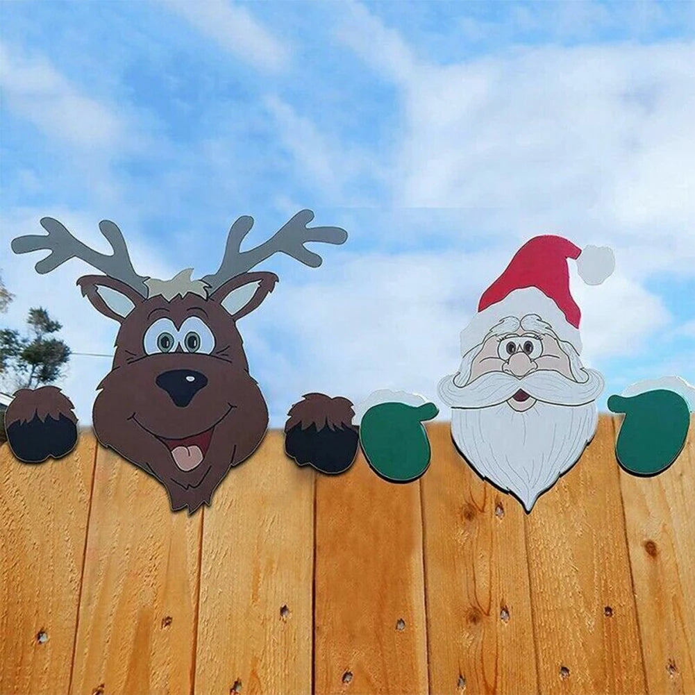 Kerst Tuindecoratie Peeking Ornamenten