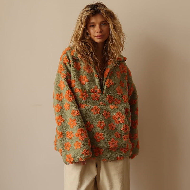Sofia Bloemen Fleece Trui