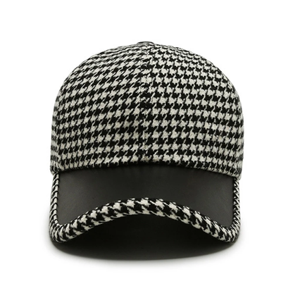 Houndstooth Leren Pet