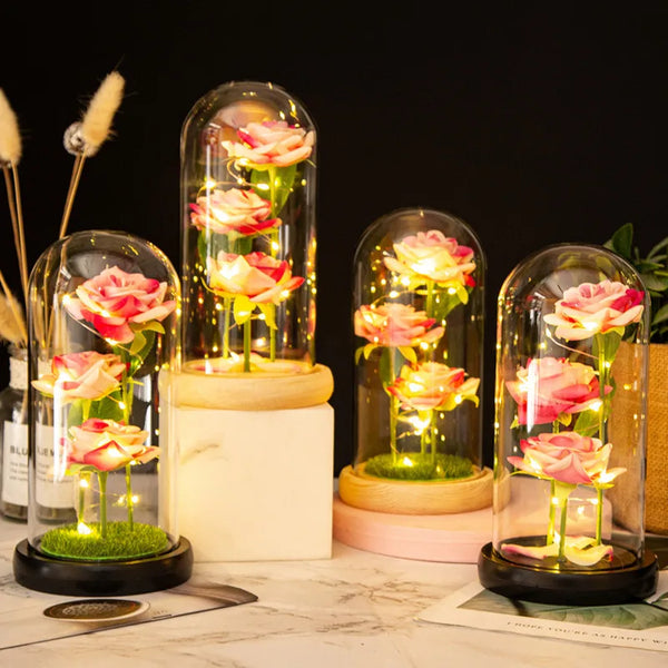 Verlichte Eeuwige Roos met LED