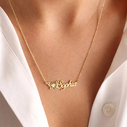 Persoonlijke Vlinder Naam Ketting