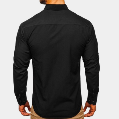 Heren Longsleeve Shirt - Klassiek