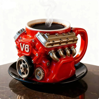 Retro V8 Motor Mok voor Autofans