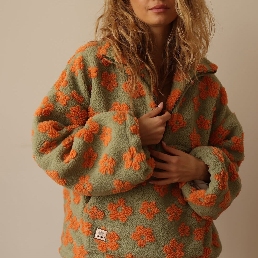 Sofia Bloemen Fleece Trui