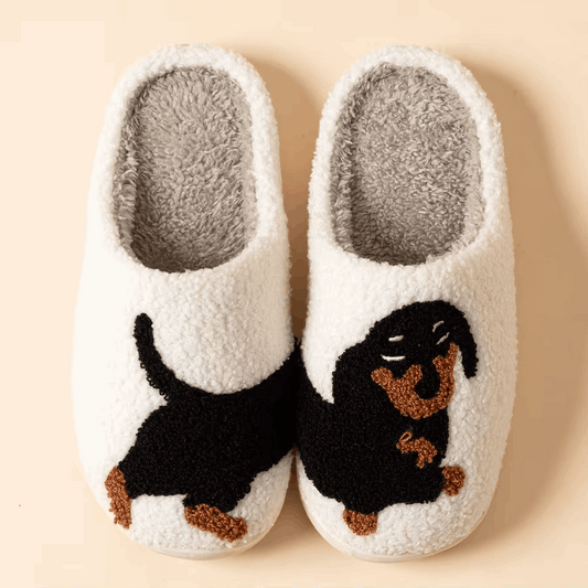 Warme Teckel Pantoffels