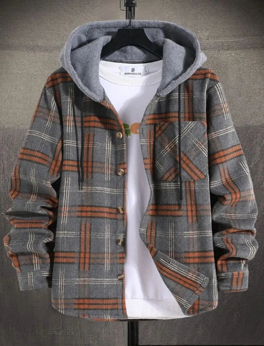 Aubin Surchemise Carreaux Herfst Casual