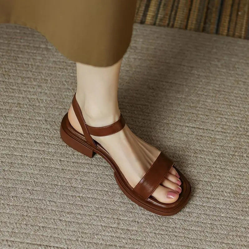 Luna Leren Sandalen