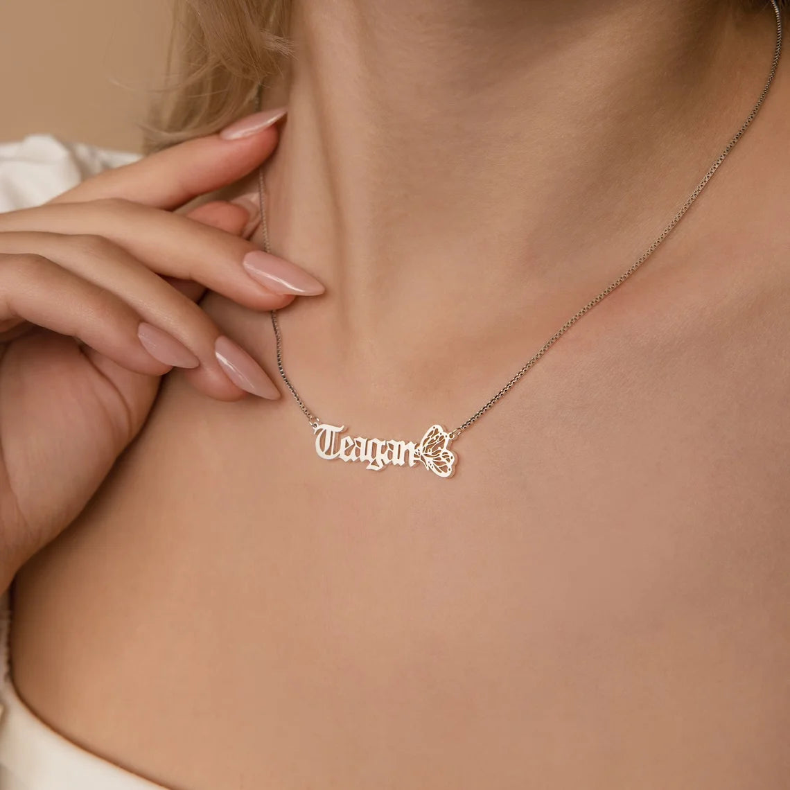 Persoonlijke Vlinder Naam Ketting