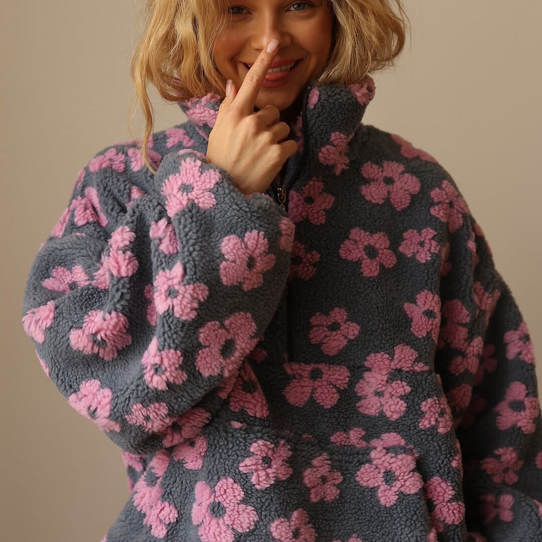 Sofia Bloemen Fleece Trui