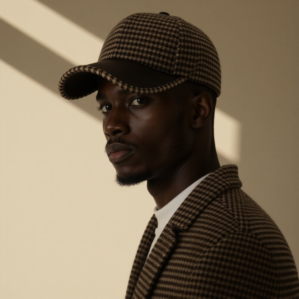 Houndstooth Leren Pet