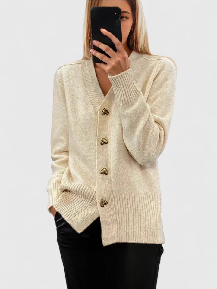 Cardigan met Hartknopen