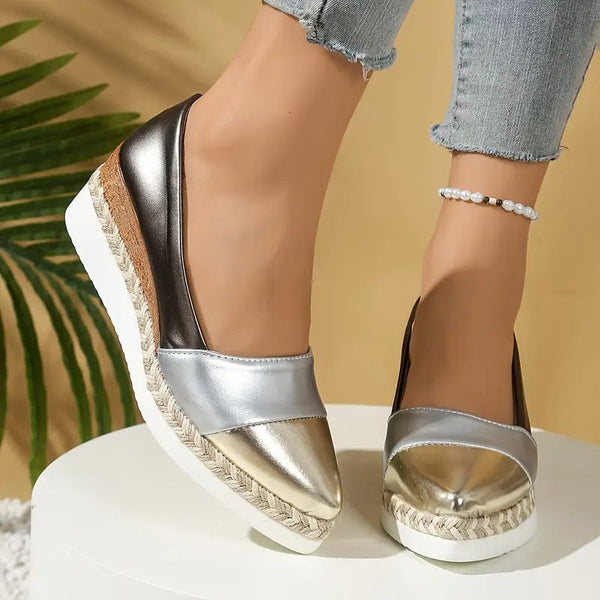 Metallic Espadrille Instappers