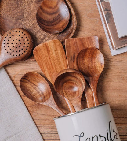 Eco-Friendly Teak Utensils Set