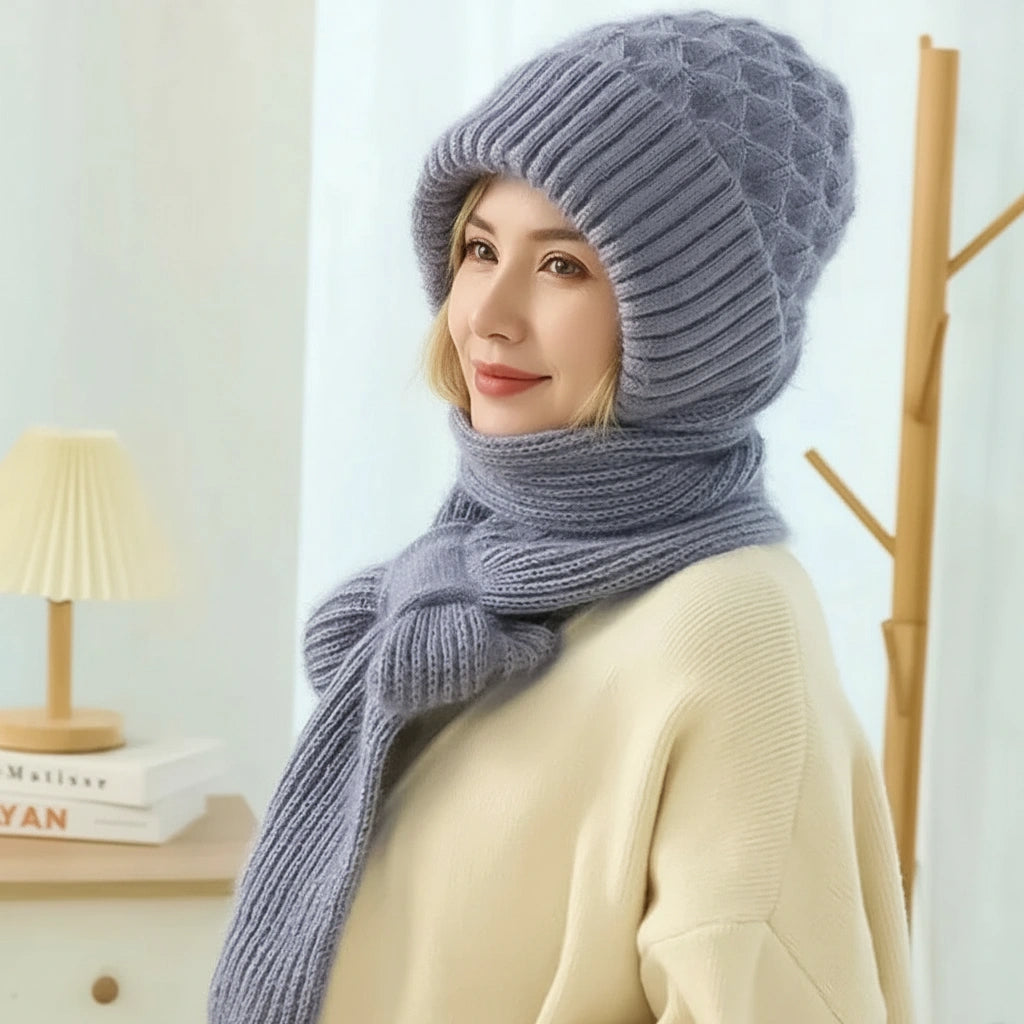 WarmKnit Gevoerde Sjaalhoed