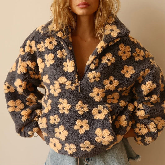 Sofia Bloemen Fleece Trui