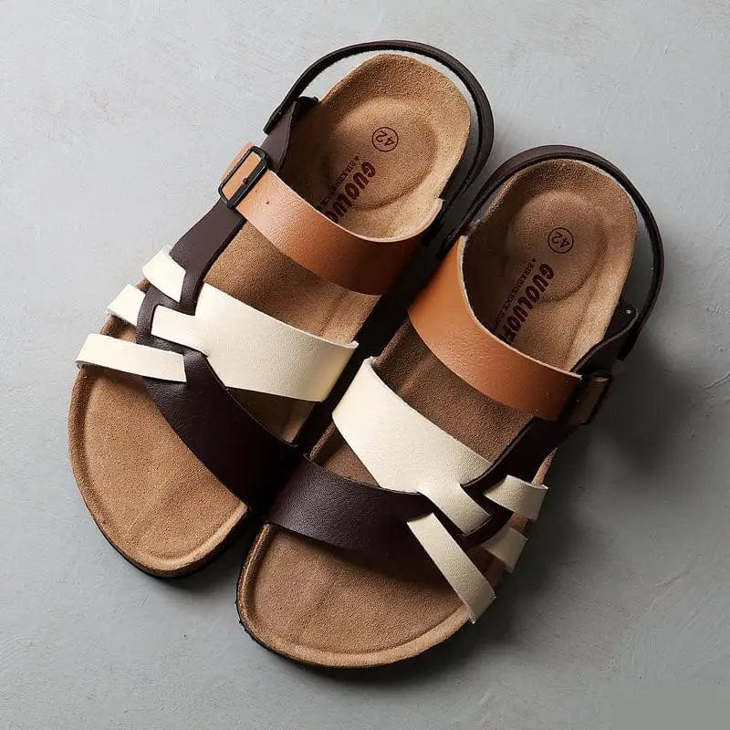 Dames Leren Sandalen Zwart