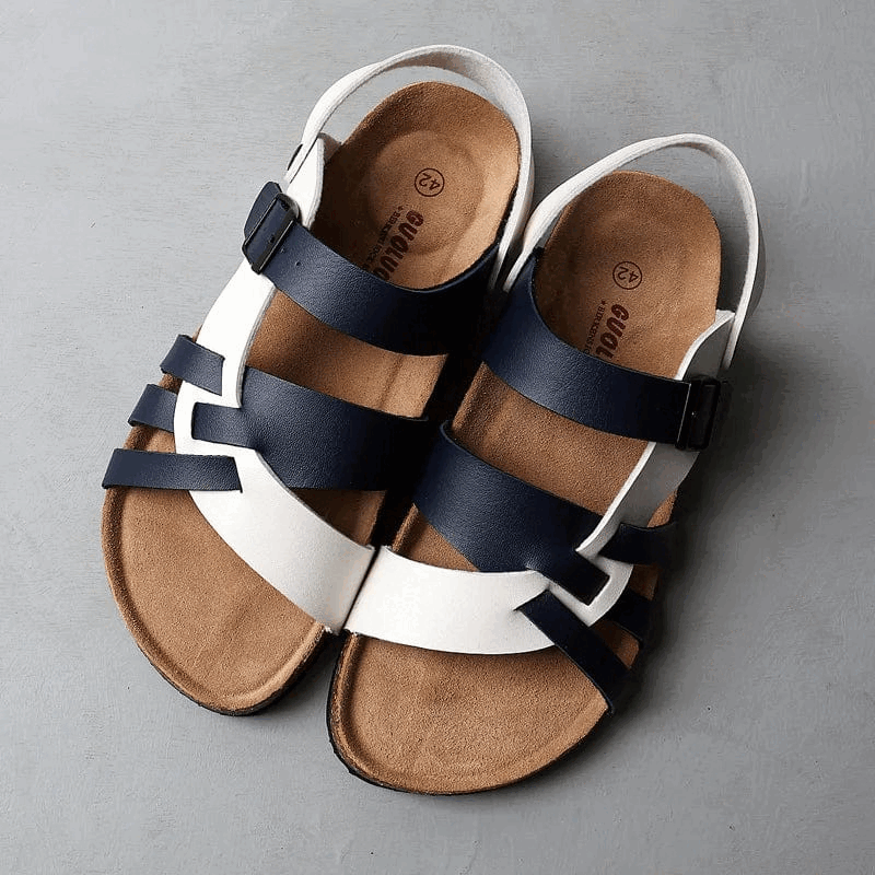Dames Leren Sandalen Zwart