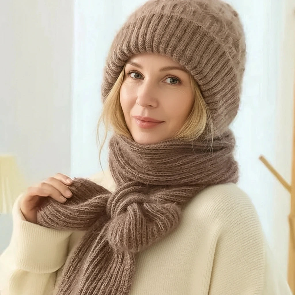 WarmKnit Gevoerde Sjaalhoed