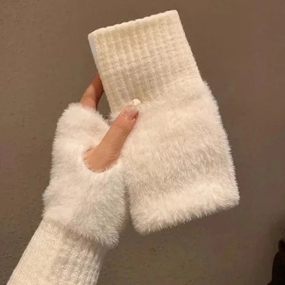 Fleece Halfvinger Handschoenen