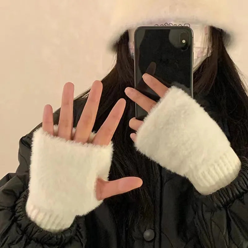 Fleece Halfvinger Handschoenen