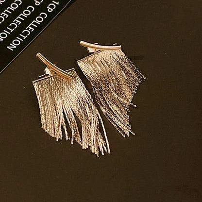 Gouden Bling Kwast Statement Oorringen