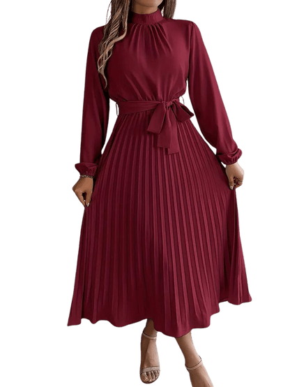 Damesjurk 2.0 elegante lange mouwen V-hals tuniek maxi-jurk casual hoge Damesjurk 2.0 elegante lange mouwen V-hals tuniek maxi-jurk casual hoge