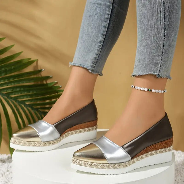 Metallic Espadrille Instappers
